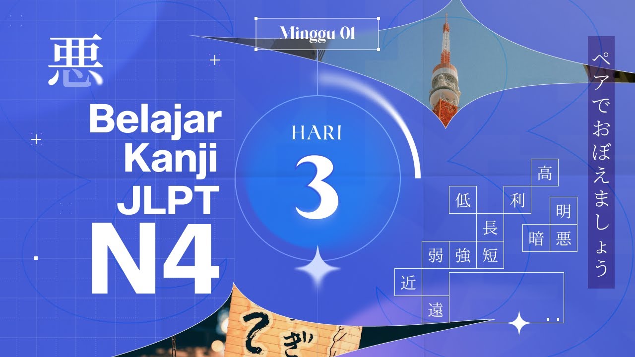 Minggu 1 | Hari Ke-3 : Belajar menghafal Kanji N4 - JLPT