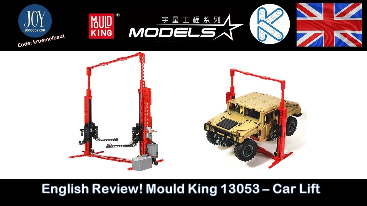 A cool Car Lift to preset your models!  Review Mould King 13053 Car Lift