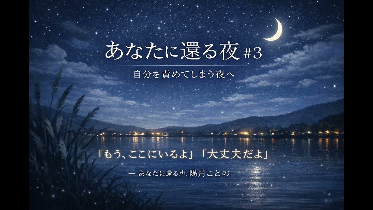 自分を責めてしまう夜へ｜あなたに還る夜 #3【朗読】