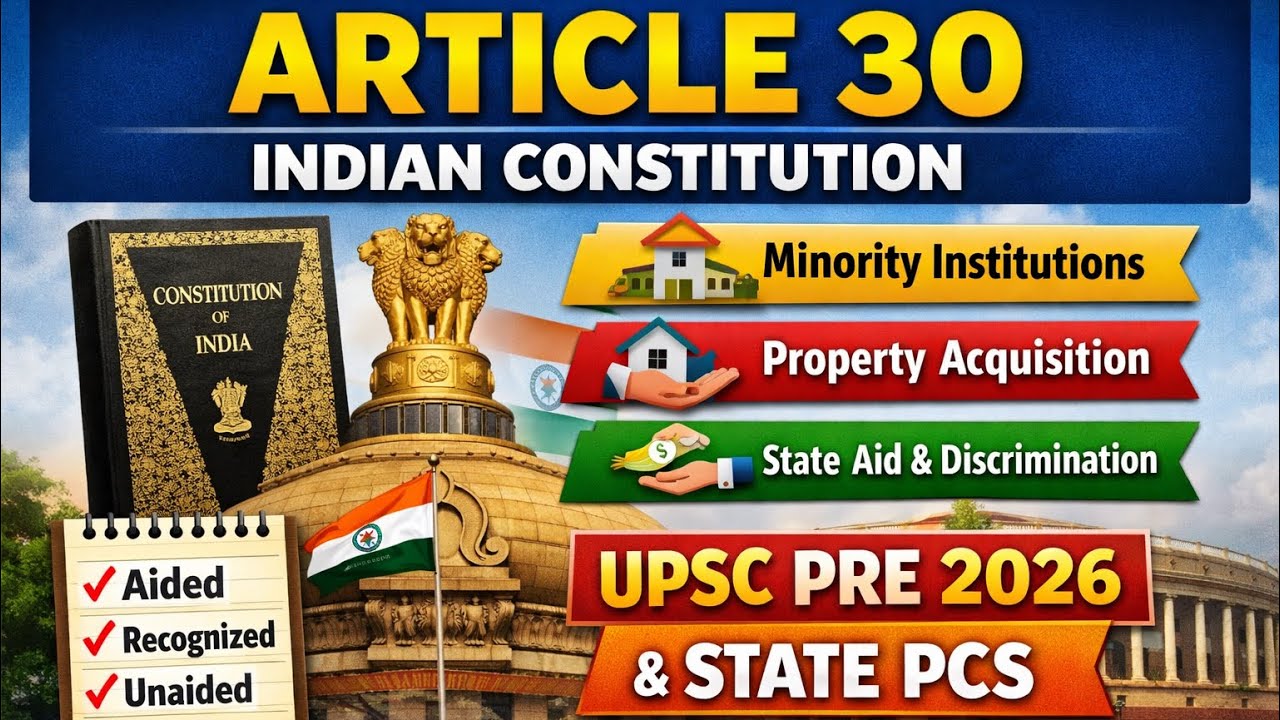 Article 30 of Indian constitution #upsc 