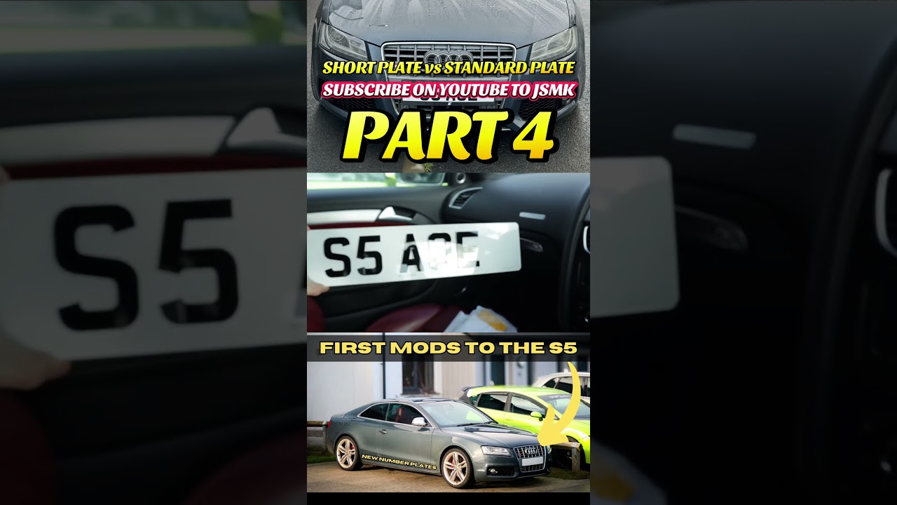 My First mod to my Audi S5! Part 4 #numberplate #audis5 #youtube #jsmk #newcar #manual #trending