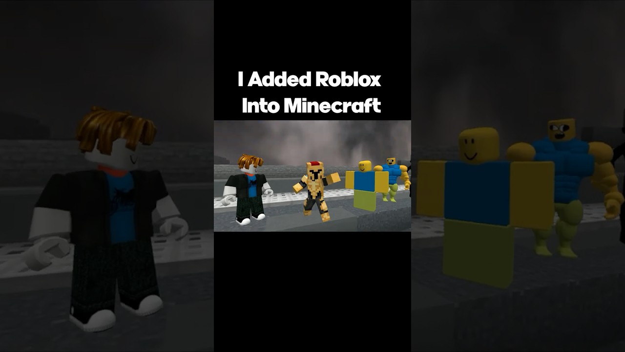 I Added ROBLOX To MINECRAFT PART 2 #minecraft #minecraftmemes