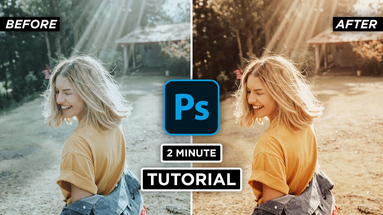 Как создать теплый оранжевый оттенок в Photoshop CC #2MinuteTutorial