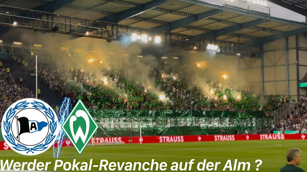 DSC Arminia Bielefeld - SV Werder Bremen | Choreos, große Pyroshow & Lucky Punch auf der Alm