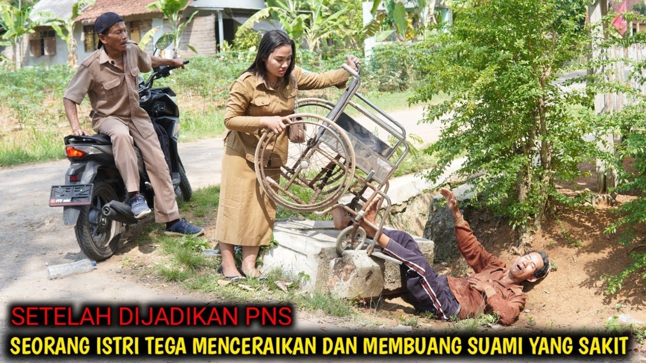 SETELAH DIJADIKAN PNS SEORANG ISTRI TEGA MENCERAIKAN & MEMBUANG SUAMINYA YANG SAKIT ‼️