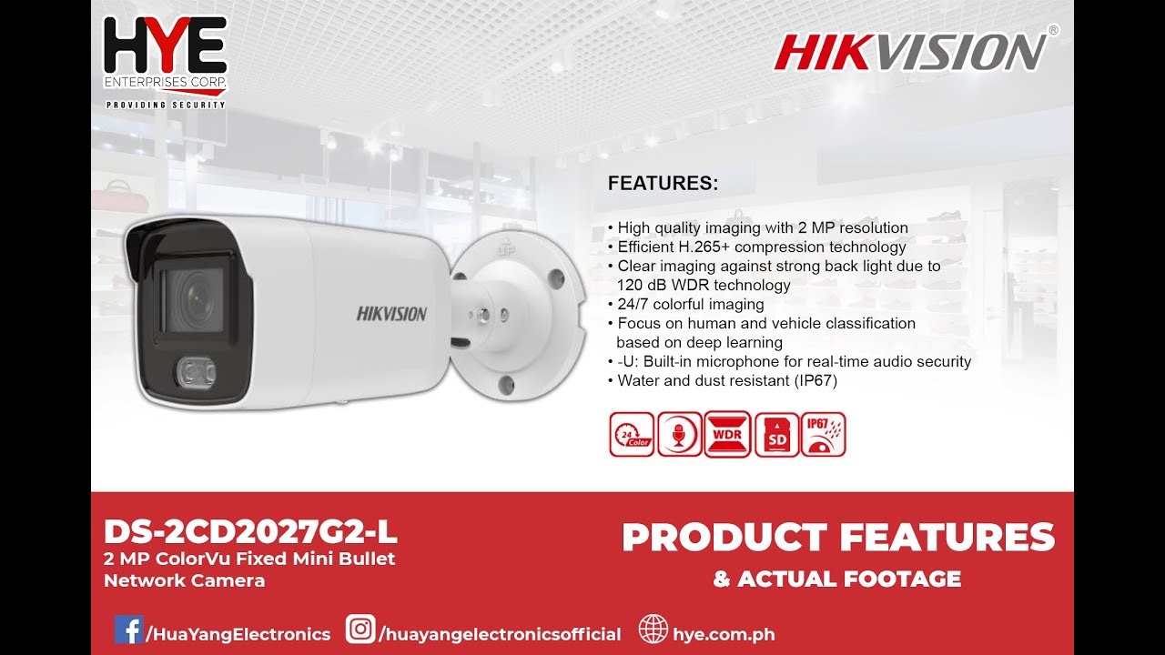 HIKVISION DS-2CD2027G2-L PRODUCT FEATURES & ACTUAL FOOTAGE