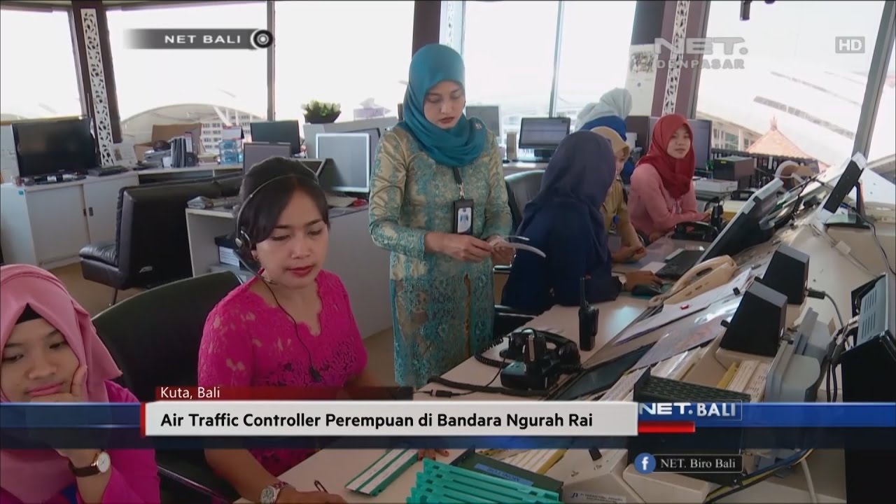 NET. BALI - AIR TRAFFIC CONTROLLER PEREMPUAN DI BANDARA NGURAH RAI