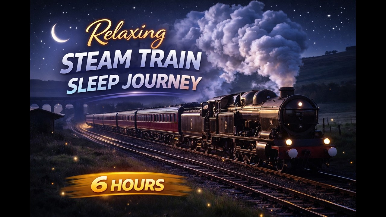 RELAXING ASMR | Steam Train Journey | 6 hr