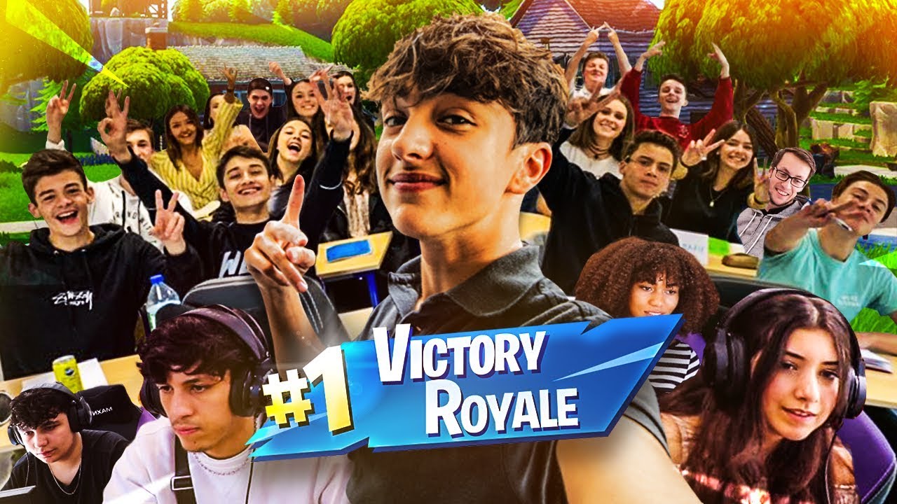 JE JOUE EN CLASSE AVEC MES POTES DE LYC&Eacute;E &Agrave; FORTNITE BATTLE ROYALE ! #2