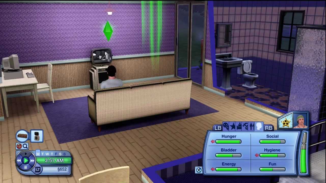 The Sims 3 XBOX 360 Gameplay / Lets play part 3 (HD) - First time going to work