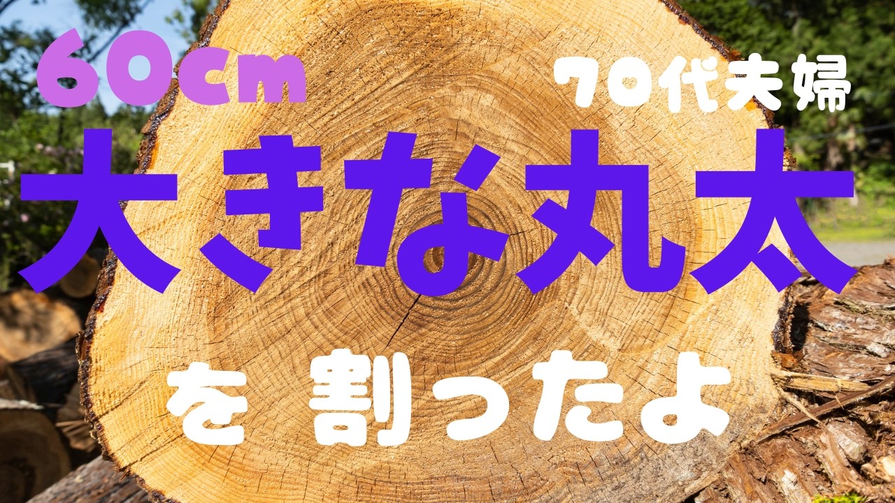 60cmの薪割り動画