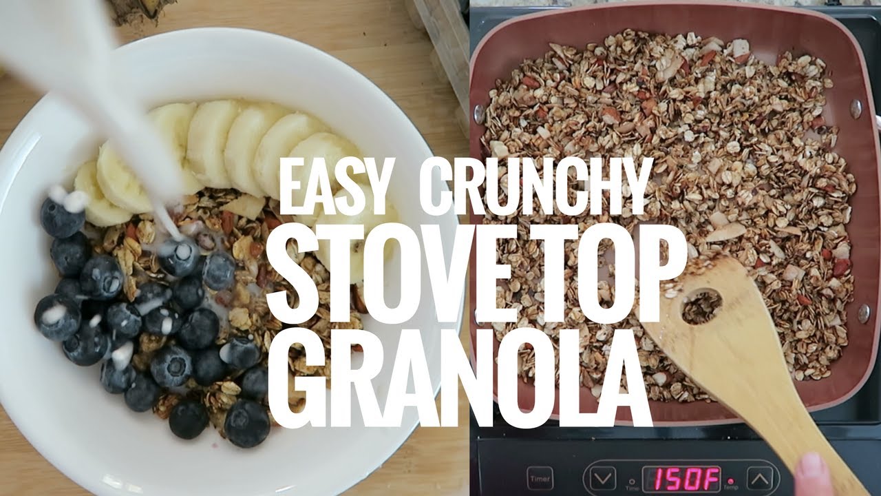 EASY, CRUNCHY, STOVE-TOP GRANOLA // COOKING WITH AMANDA