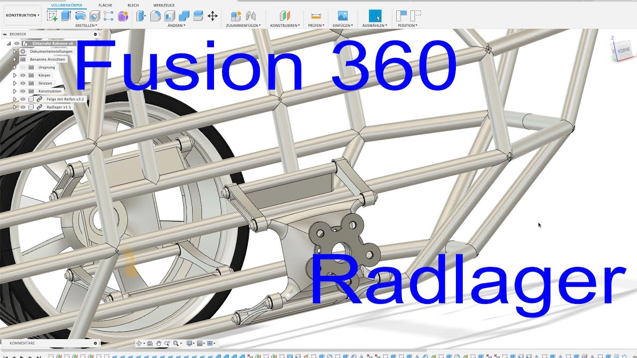 Fusion 360 Tutorial Deutsch Radlager CAD Drehkörper