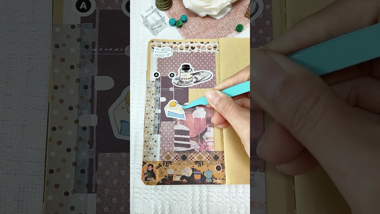 ✨ASMR Scrapbook | Coffee Page  | IEEBEE Washi Tape✨