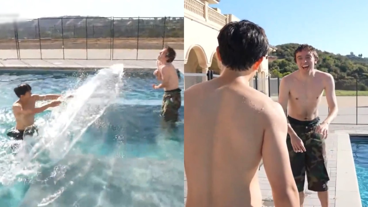 JasonTheWeen & Laiys Swimming At CORE House!