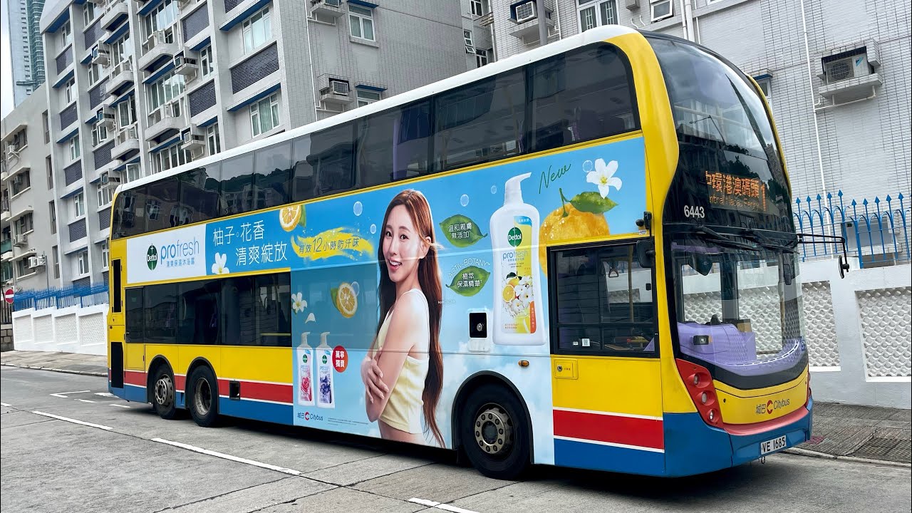 Hong Kong Bus 城巴 Alexander Dennis Enviro500 MMC New Facelift 6443 @ CTB 1 中環(港澳碼頭)⏩️跑馬地(上)（全程行車影片）