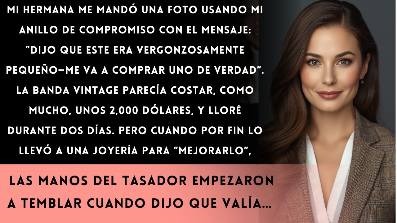 Mi hermana me robó al prometido y mi anillo de compromiso “barato” — no tenía idea de lo que diría..