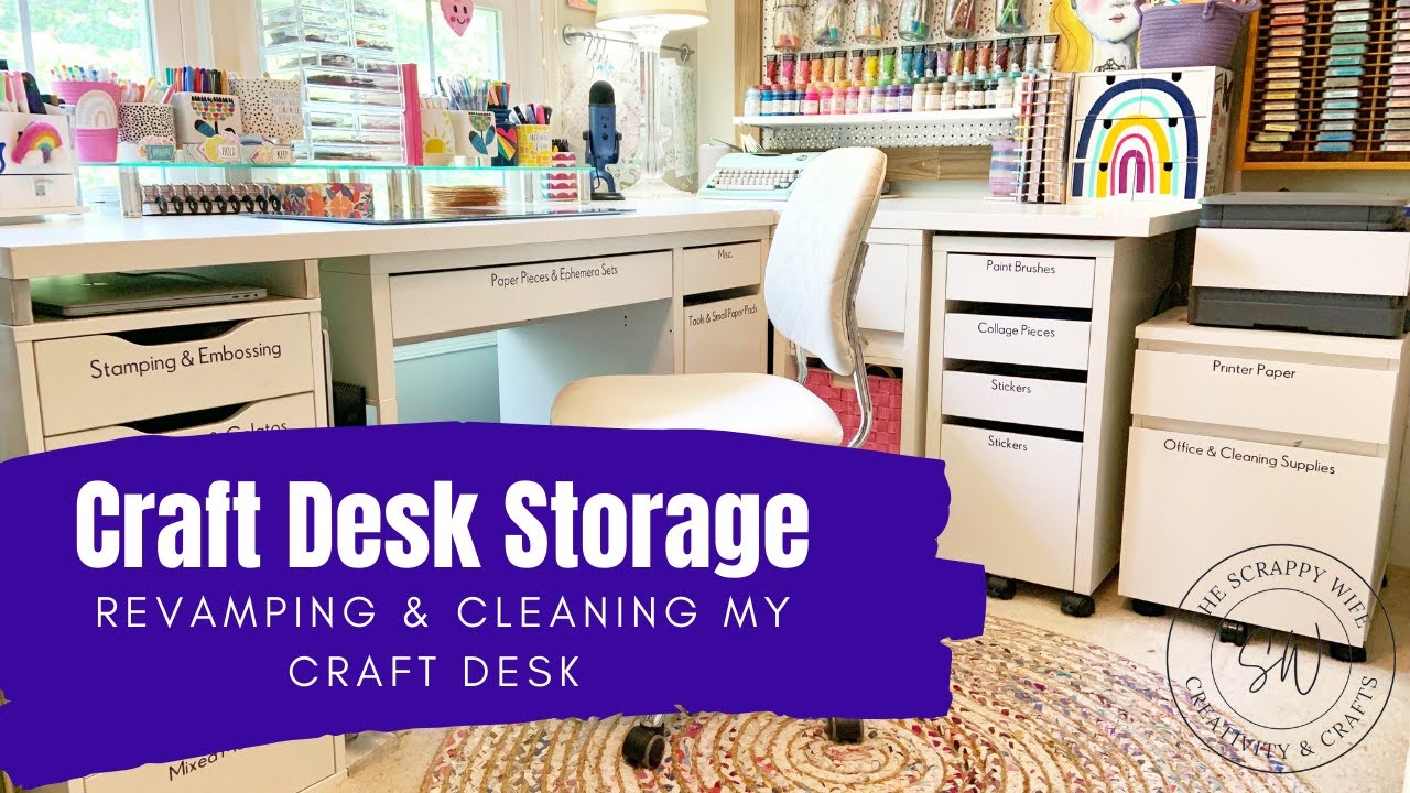 Craft Desk Storage || Revamping My Craft Desk || IKEA Desk