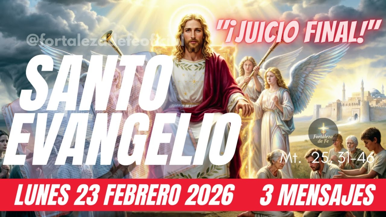 Evangelio de hoy 📖 LUNES 23 de Febrero | Mt. 25. 31- 46 | Tres Mensajes