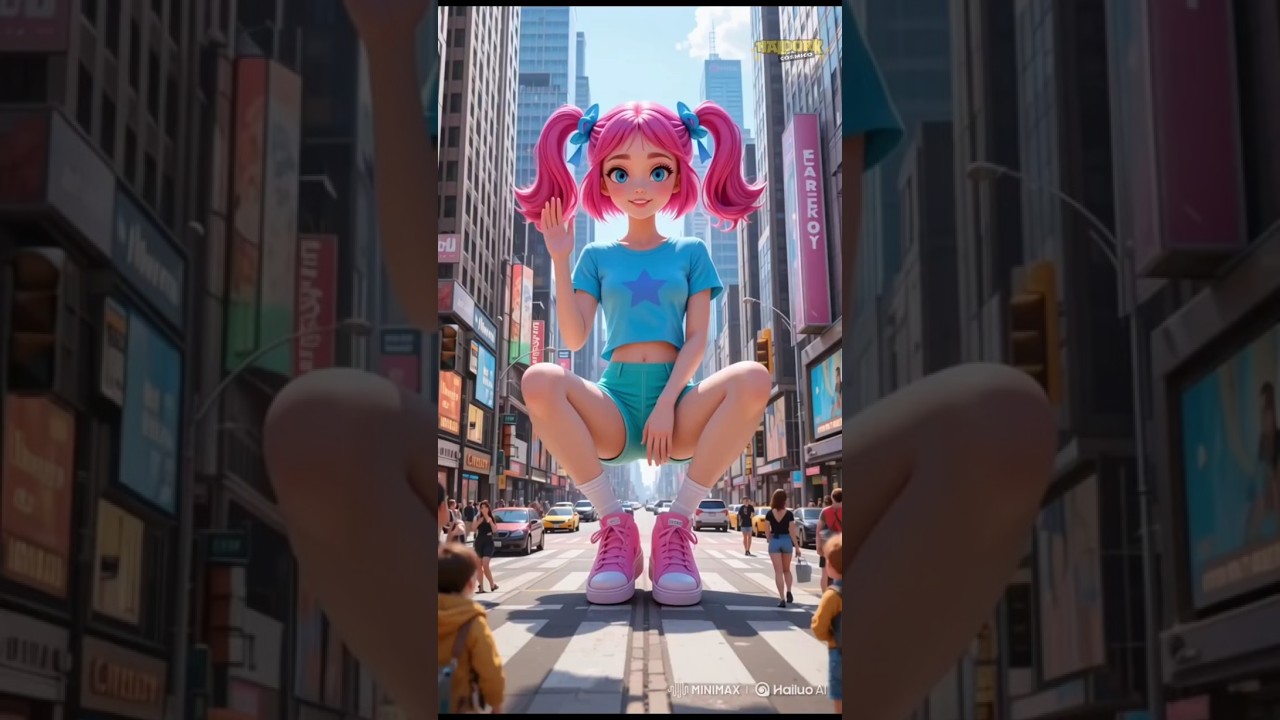 Giant Girl Gets Her Ice Cream&hellip; But the Tiny People PANIC!!! 🍦😱👣 - AI