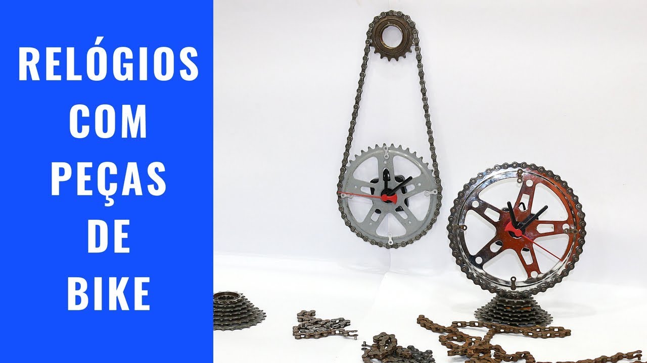 Relógio de peças velhas de bike