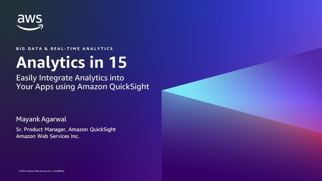 Легко интегрируйте аналитику в свои приложения с помощью Amazon QuickSight — AWS Analytics за 15 лет