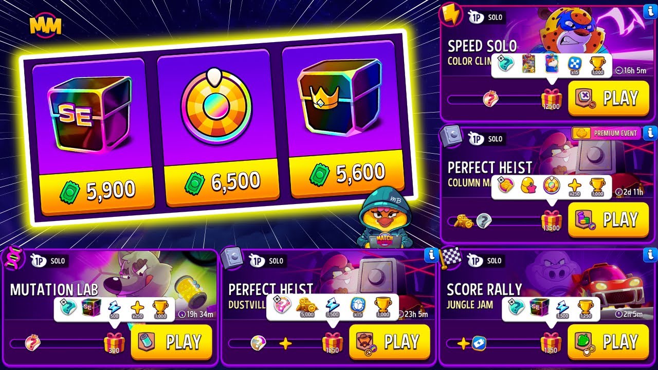 SPARKS EXCHANGE 🔥 x5 Solo: Mutation Lab, Dustville Duel, Color Climb, Column Mania, Jungle Jam