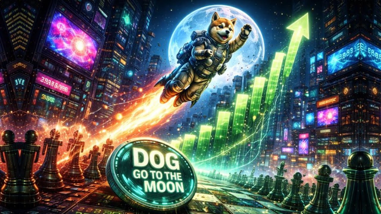 Dog Go To The Moon #DOG pre&ccedil;o da criptomoeda est&aacute; revertendo, ela pode sair na frente e subir forte!