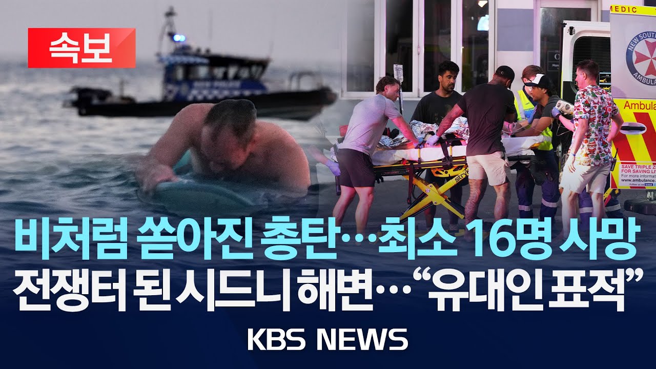 [속보] 호주 시드니 해변서 총기난사로 최소 16명 사망&hellip;