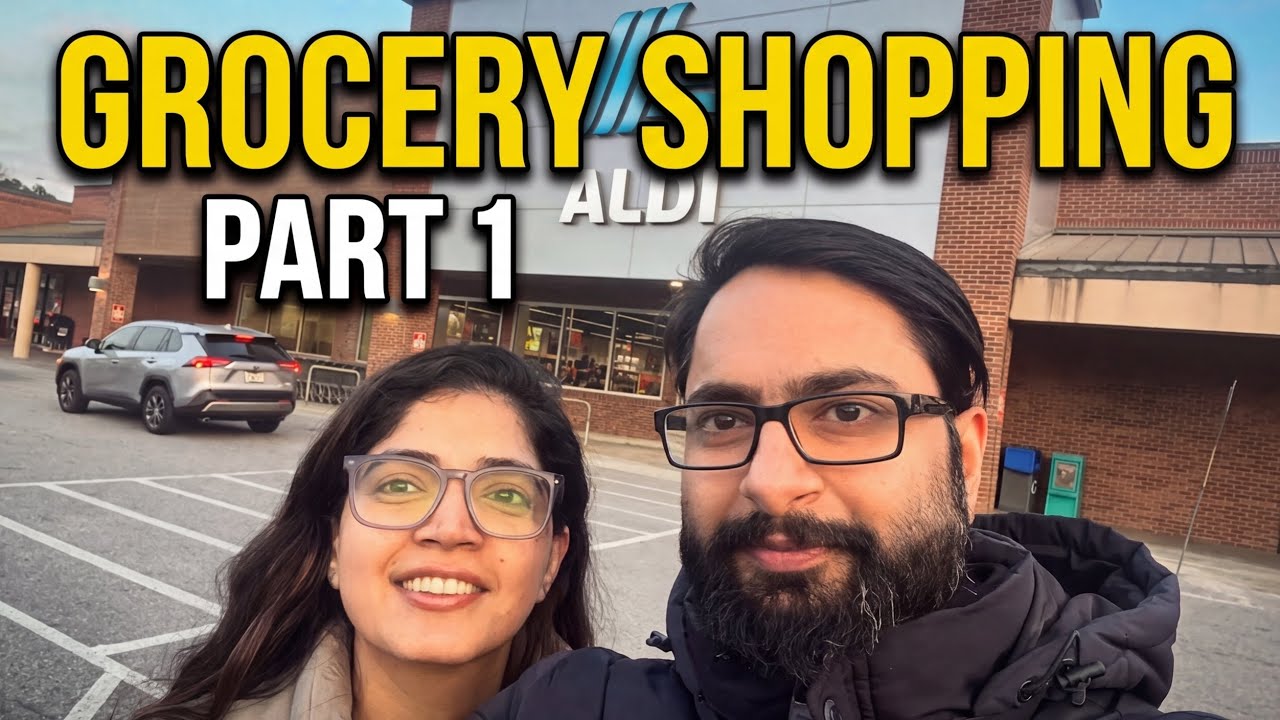 Grocery Shopping in USA #weekend #usa #aldi #couple 