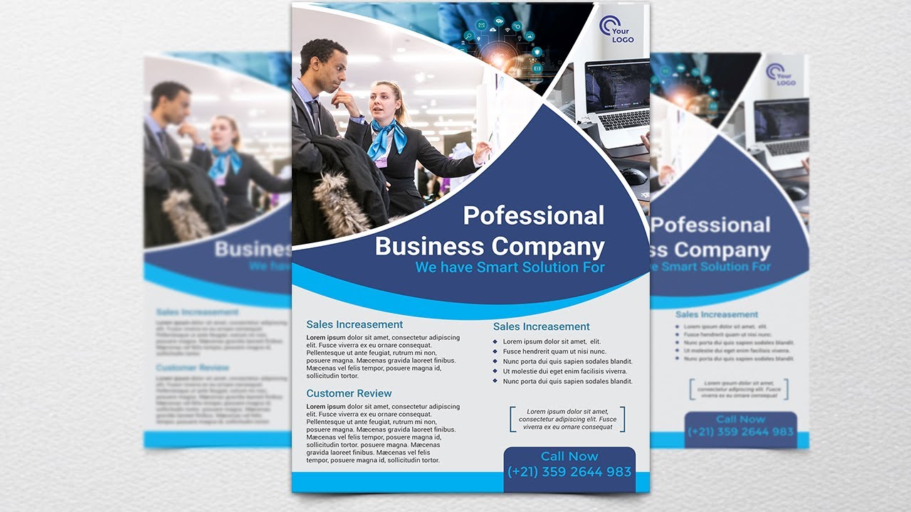 Professional business flyer design in coreldraw x9 tutorial