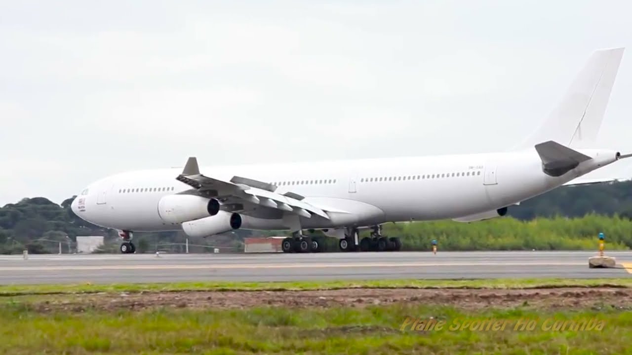 O dia que  o Aeroporto Afonso Pena recebeu pela primeira vez um Airbus A340: Air Asia X  A340-300