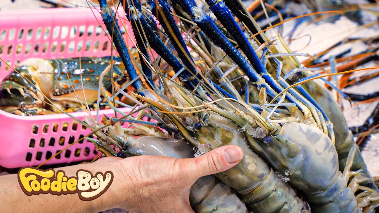 Удивительный! продовольственный рынок Таиланда | Жареные креветки, морские гребешки, кальмары