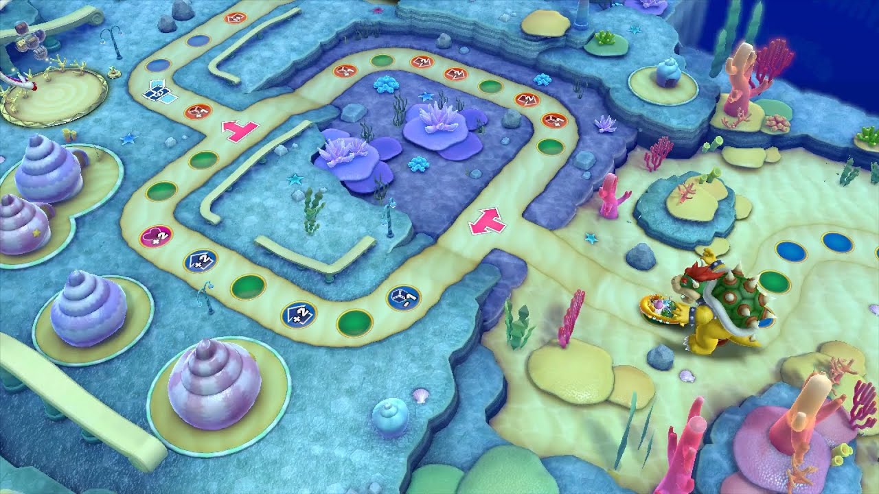 Mario Party 10 Bowser Party #706 Peach, Spike, Luigi, Rosalina Whimsical Waters Master Difficulty
