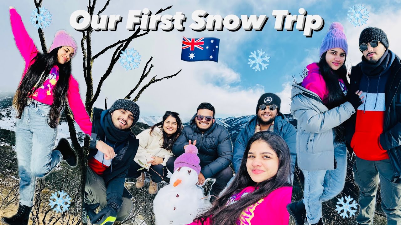 Our Snow Trip In Australia🇦🇺|ලස්සන සීතල දවසක්❄️|අපි හදපු SnowMan☃️|A Funny Day❤️😍#snow #vlog #viral