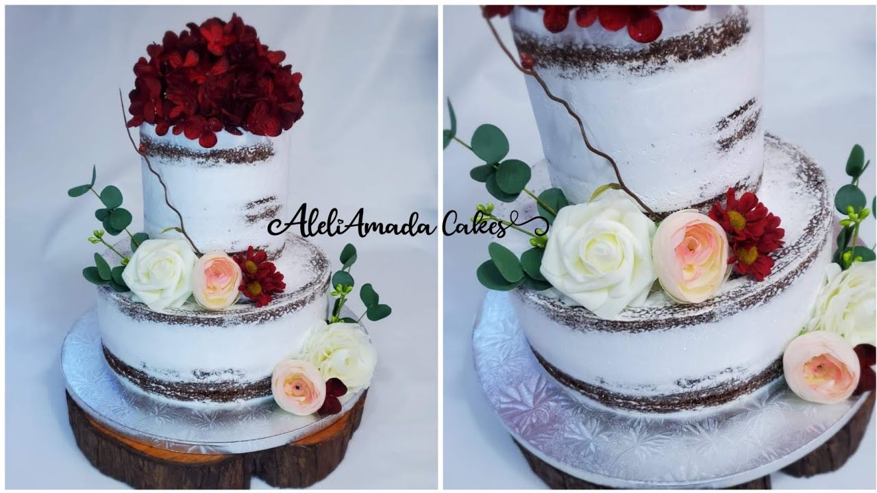 naked cake / pastel desnudo | pastel para boda, 40 personas | siempre quise hacer uno 🤩 por fin