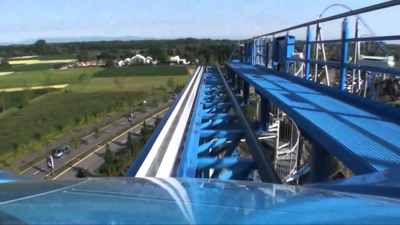 Blue Fire Roller Coaster On Ride POV - Europa Park, Germany HD