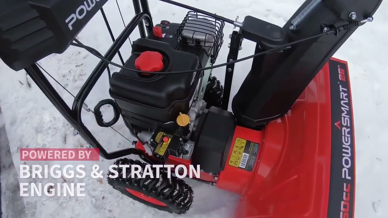 PowerSmart 26'' 208cc Two Stage Electric Start Gas Snow Blower with Brigg Stratton Engine