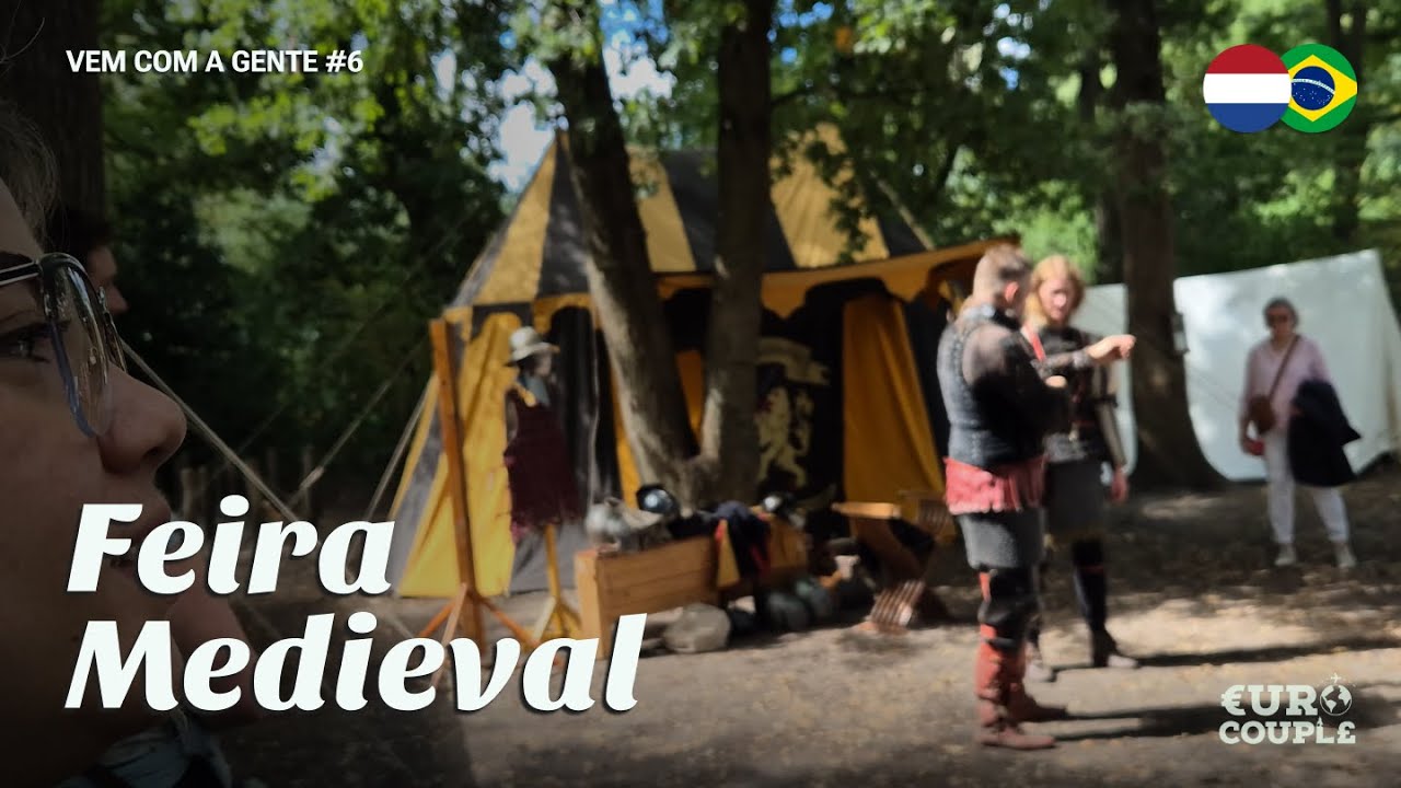 VOLTAMOS NO TEMPO em uma Feira Medieval em Eindhoven! 🇳🇱