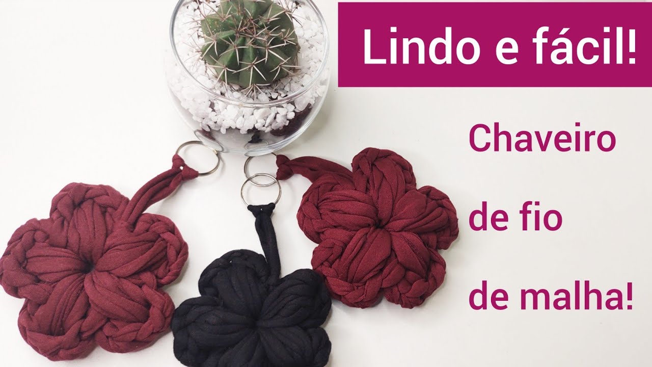 chaveiro de crochê
