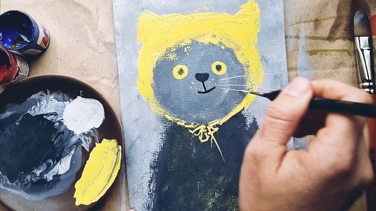 КОТИК |💛|Просто рисовать красками