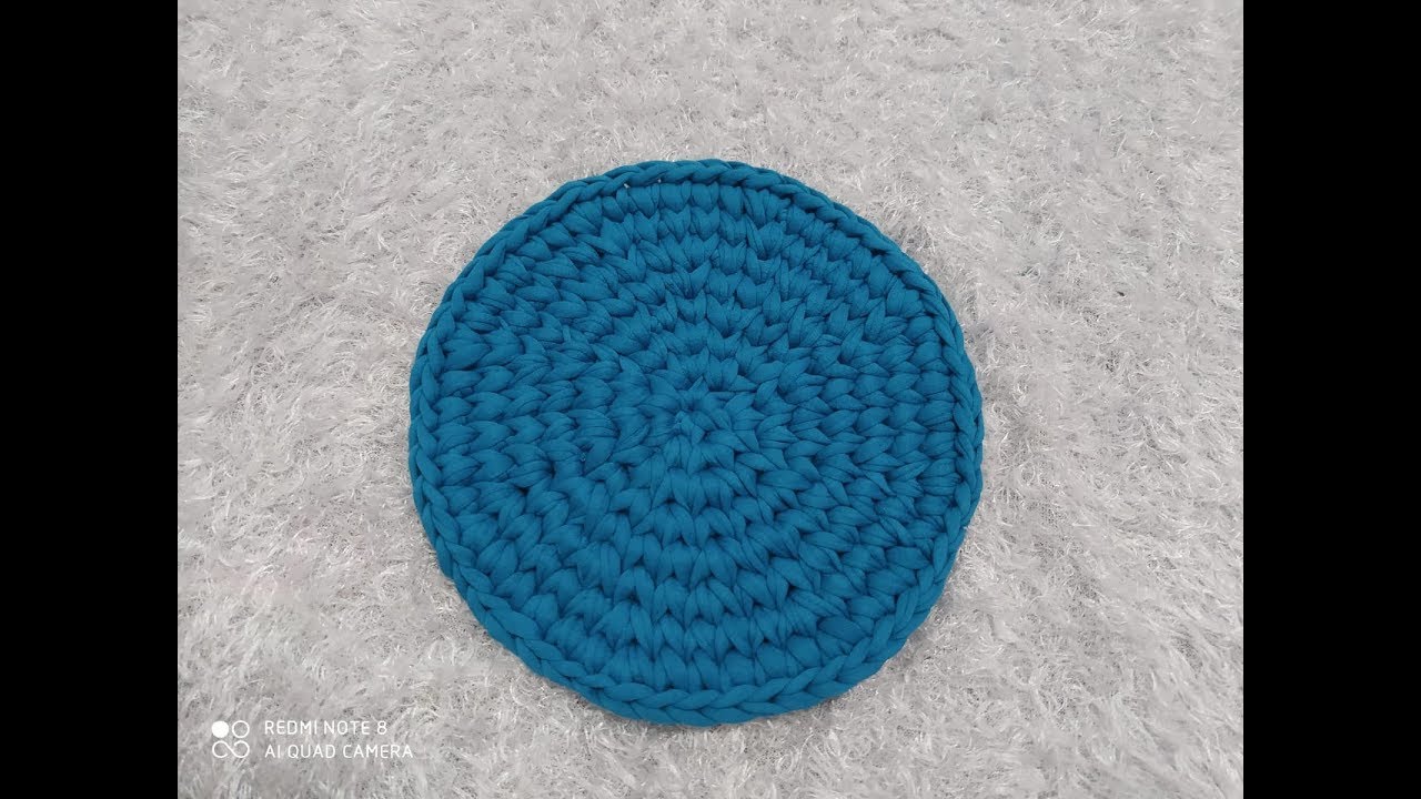 كروشيه قاعده مدورة بخيط الكليم/ الجزء الاول  /How to crochet a circle T_shirt yarn