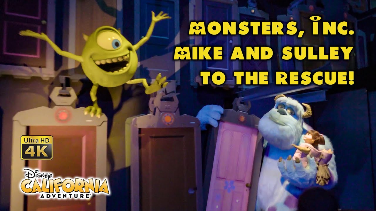Monsters, Inc  Mike & Sulley to the Rescue! On Ride Low Light 4K POV Disney California Adventure
