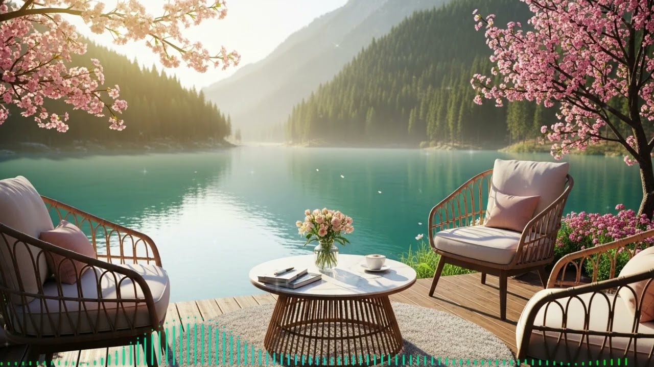 Spring Jazz Music 🌸 Cozy Coffee Shop Ambience & Relaxing Jazz Instrumental Music for Studying, Work