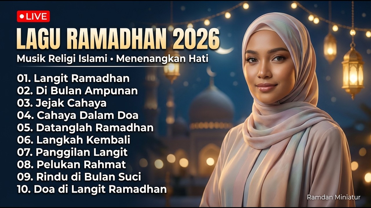 🔴 LIVE Lagu Ramadhan 2026, Musik Religi Islami Menenangkan Hati, Sholawat & Nasheed