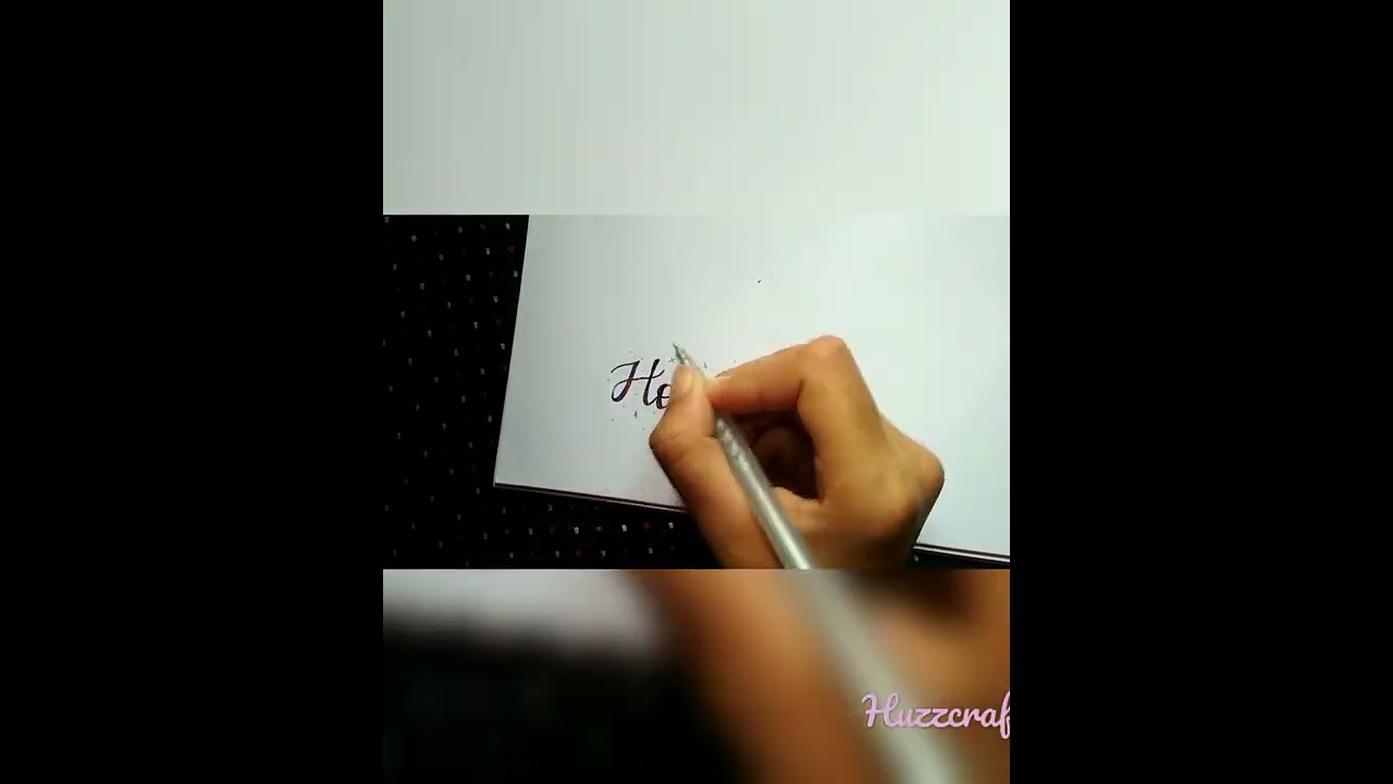 Easy way to handletter | How to calligraphyforbeginner #shorts#youtubeshorts #huzzcraft#calligraphy