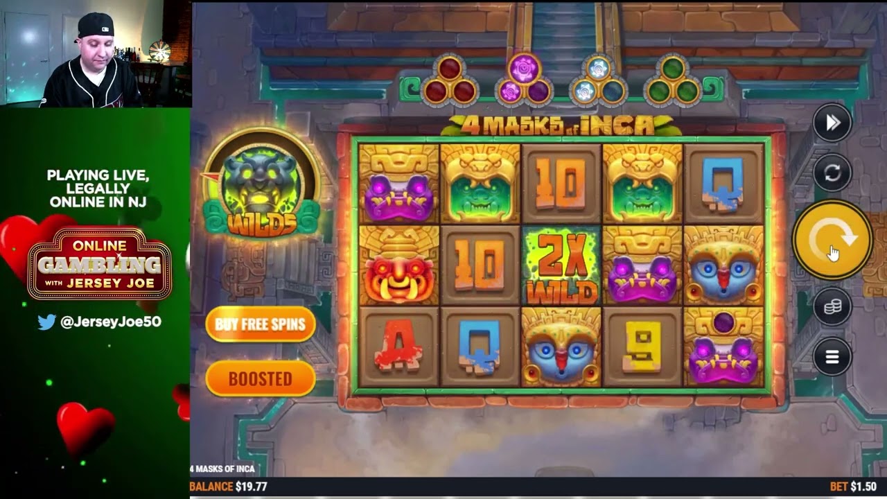 4 Masks of Inca slot LIVE [Online Gambling with Jersey Joe # 297]