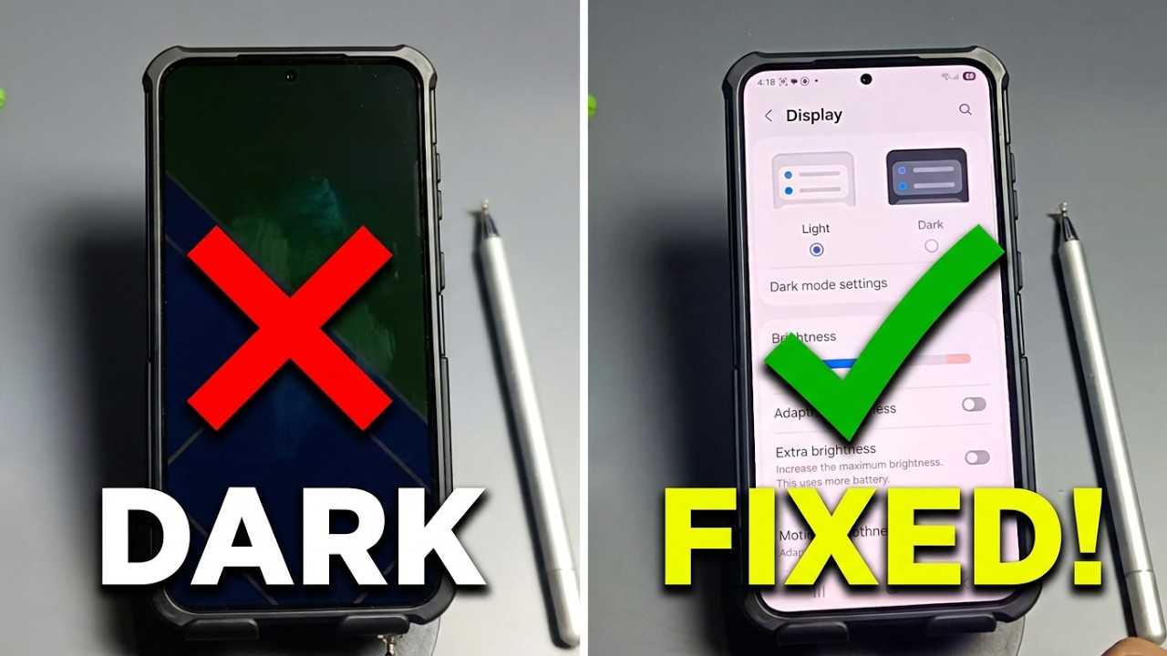 Как исправить темный экран на любом телефоне Samsung | Простое руководство по настройке яркости и...