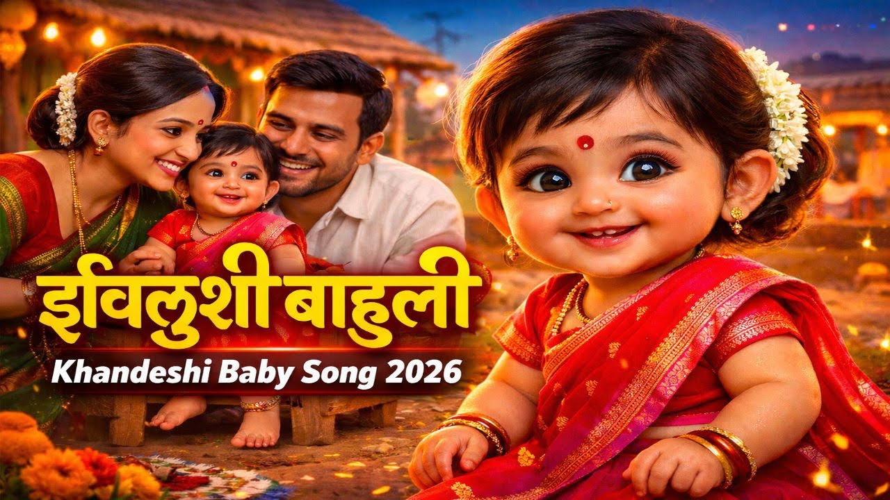 ईथलूशी बाहुली | Khandeshi Baby Song 2026 | Ahirani Balgeet | Cute Marathi Baby Girl Song