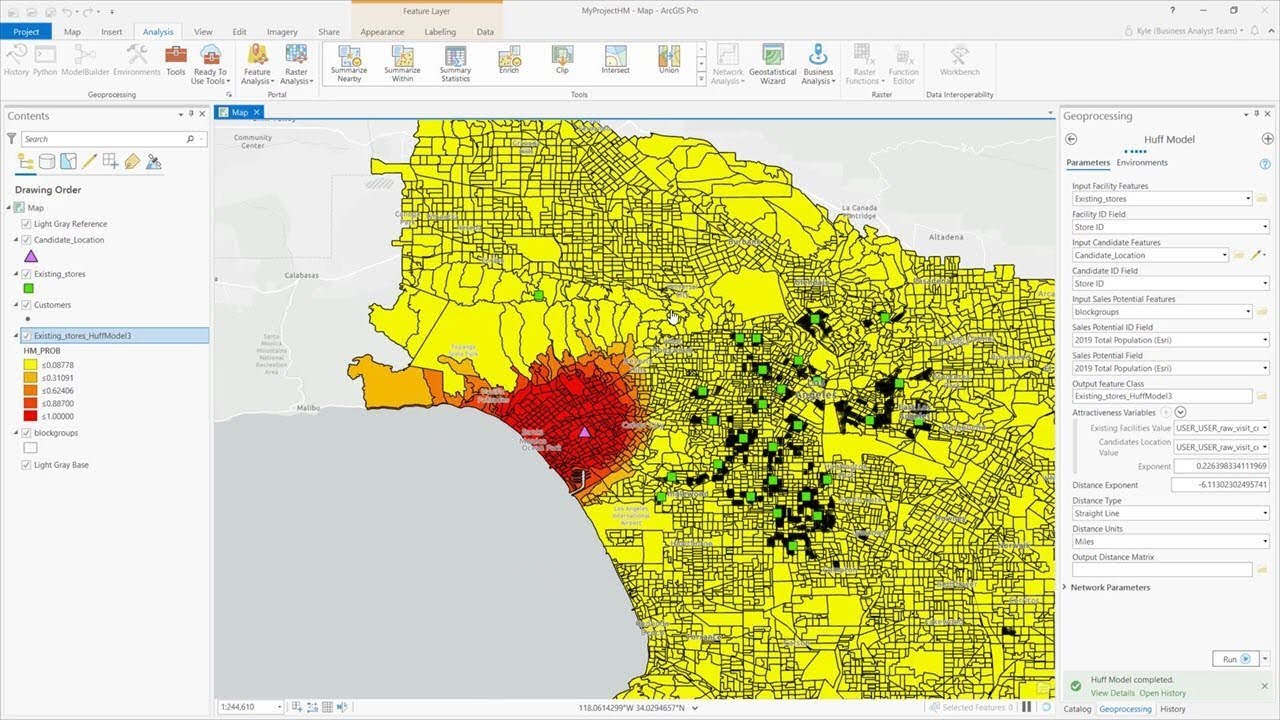 Using Huff Model Calibration in Business Analyst Pro